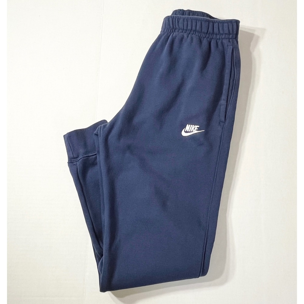 Nike Sportswear Sweatpants Mens Small Navy Blue Club Fleece Joggers